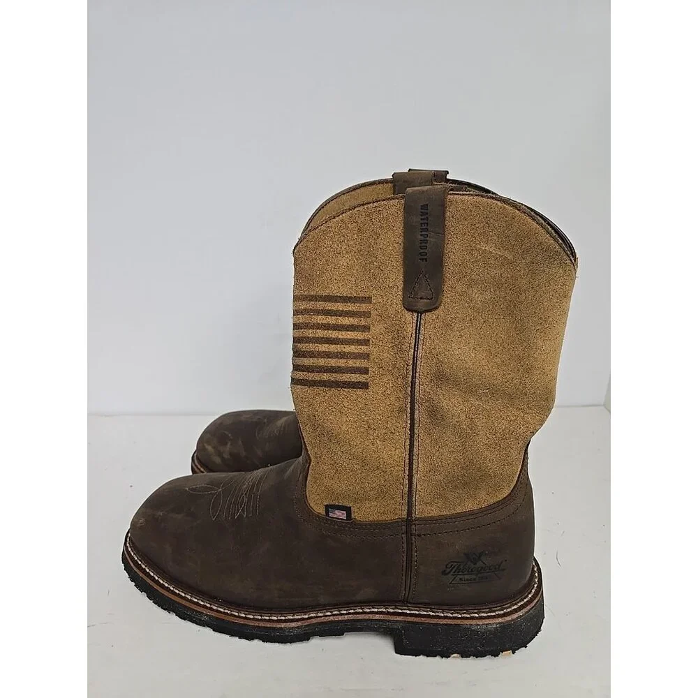 Thorogood Men's 11" Composite Toe WP Western Wellington U.S.A. 804-4338 11D - Picture 4 of 8